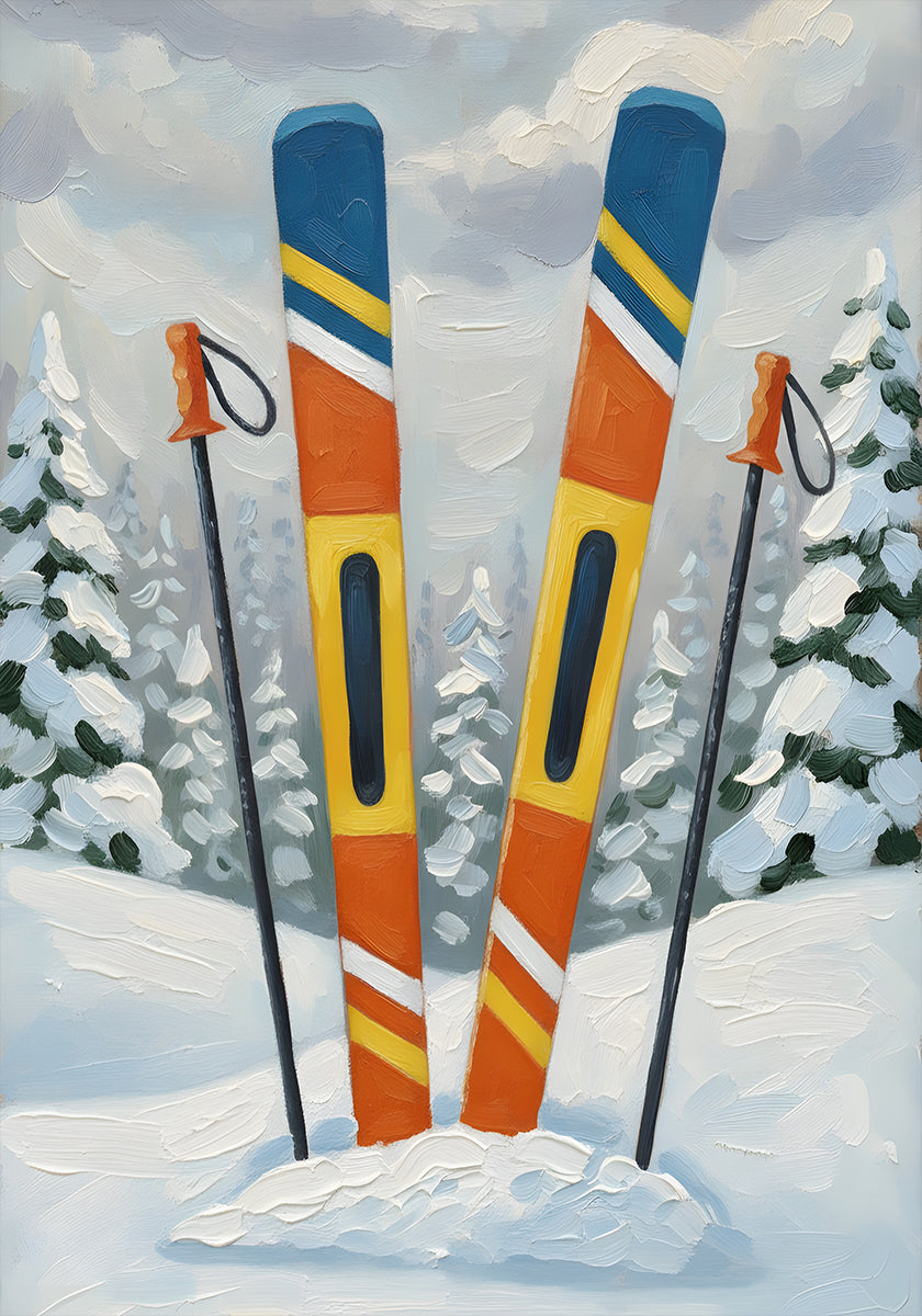Équipement de ski Poster