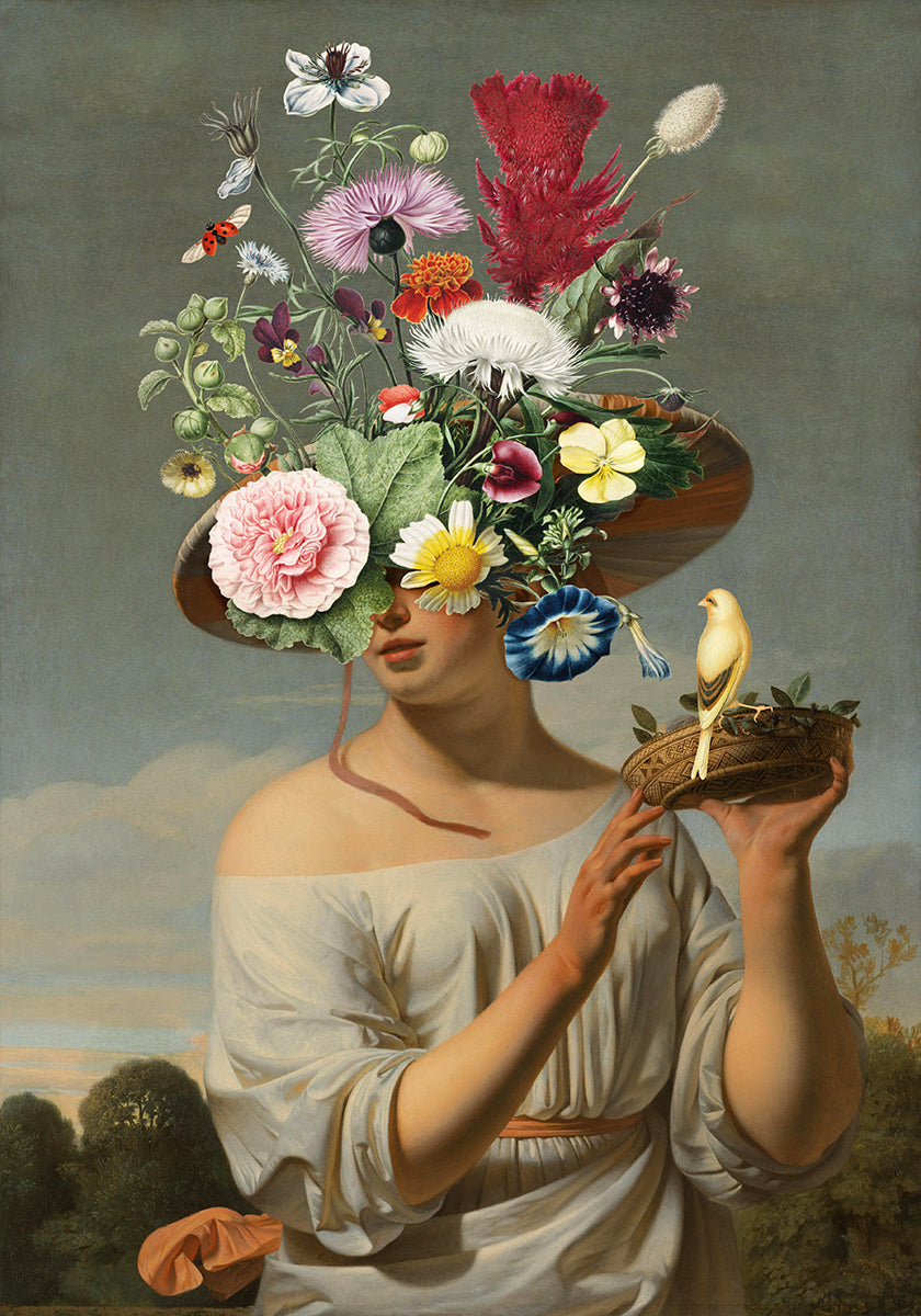 Woman In a Large Floral Hat (NEW) - Posterbox