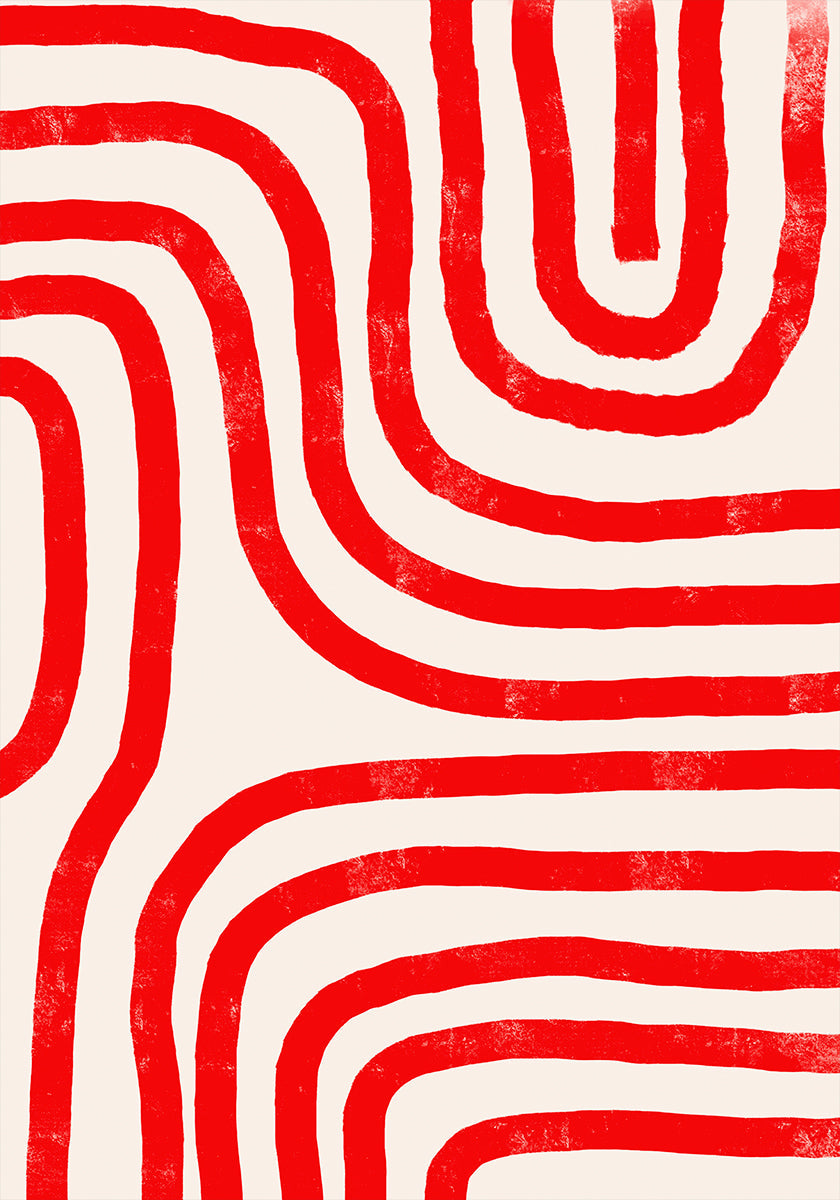 Red Modern Lines (NEW) - Posterbox