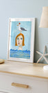 Nude Lady in Ocean with Seagull (NEW) - Posterbox