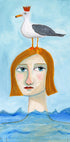 Nude Lady in Ocean with Seagull (NEW) - Posterbox