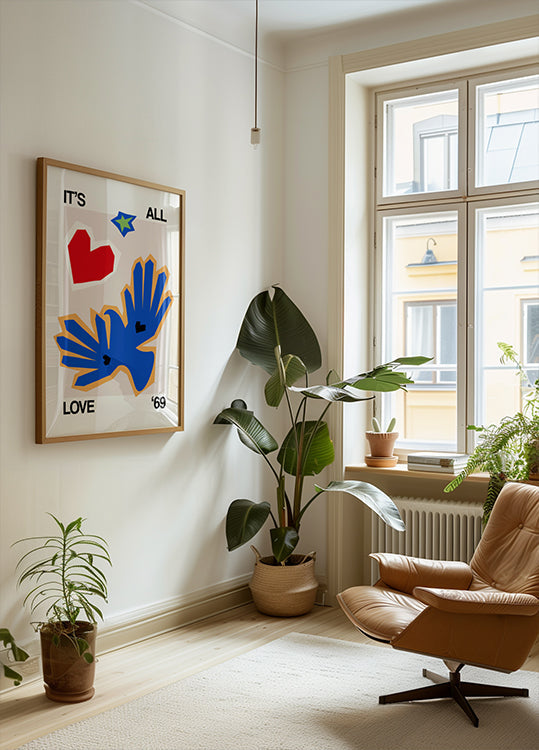 It's All Love '69 Bird Blue Plakat - Posterbox