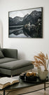 Serene Mountain Village Reflection Plakat - Posterbox.dk