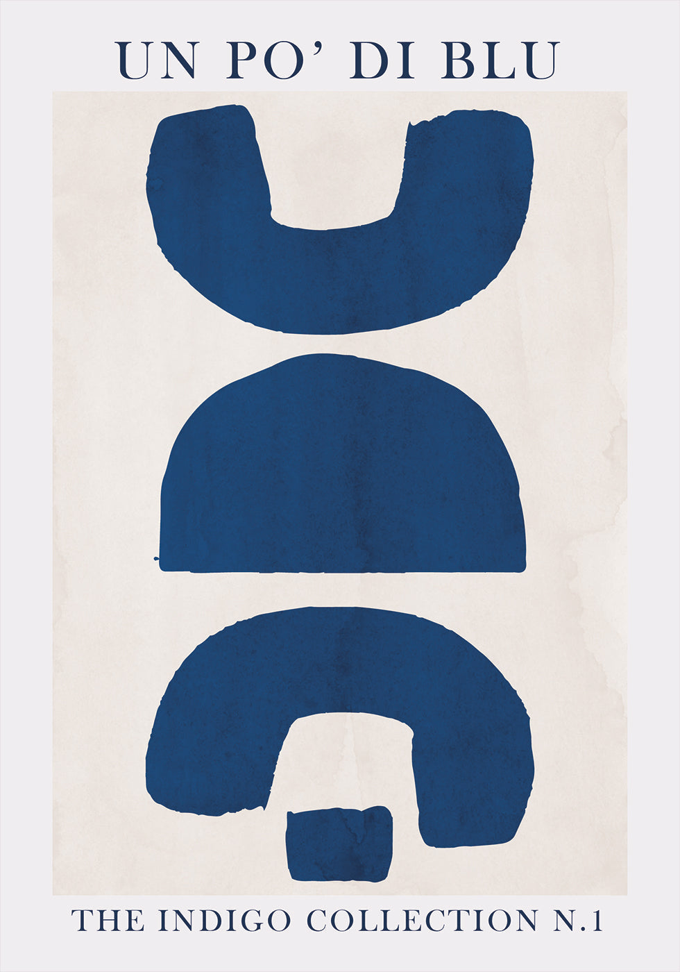 Affiche d'art aux formes bleues