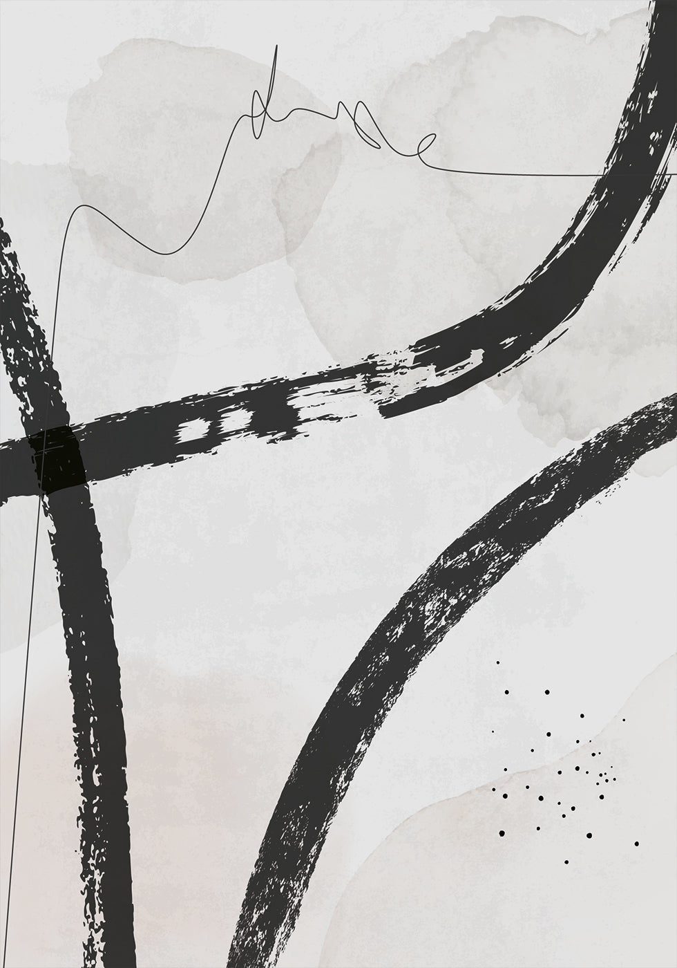 Abstract Line Art Composition Plakat - Posterbox.dk