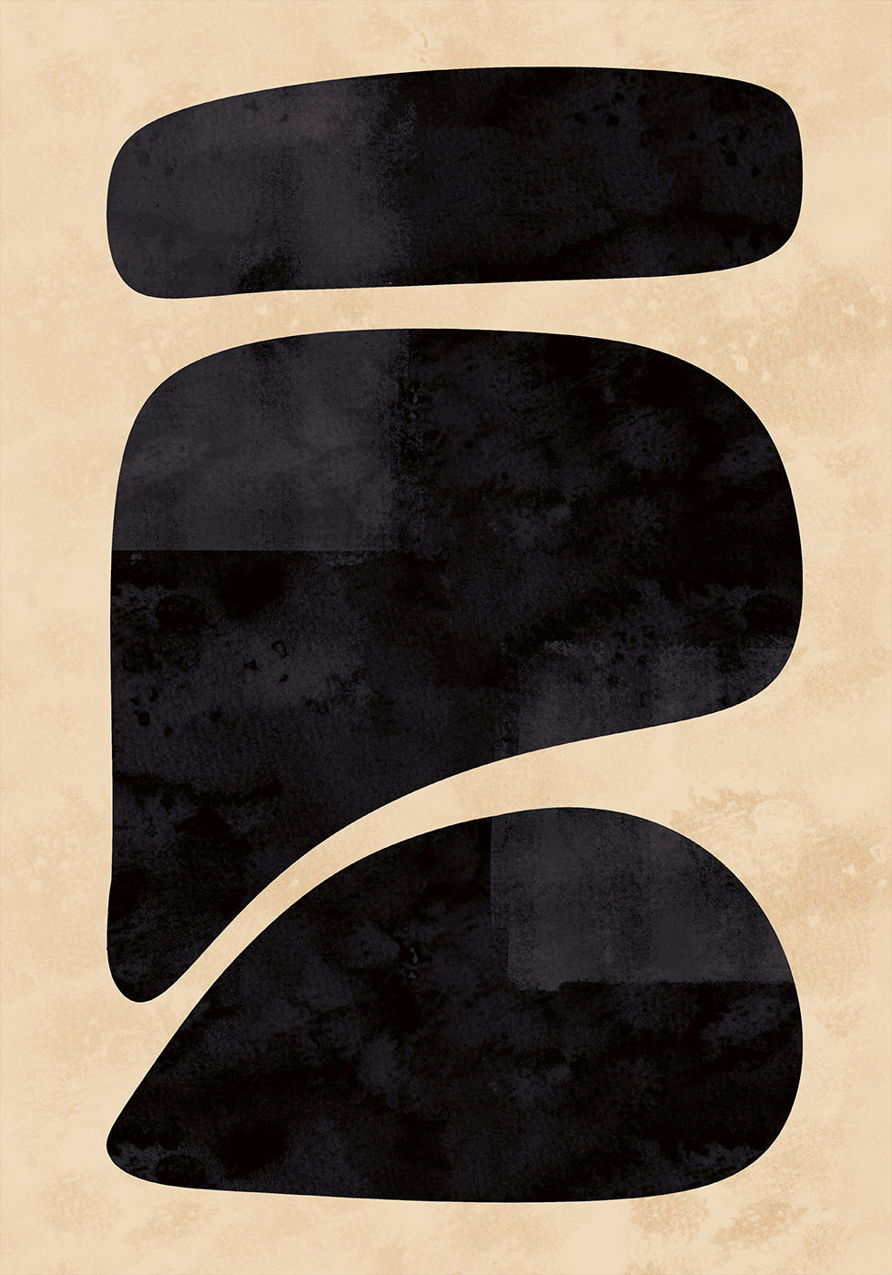 Formes noires minimales Poster