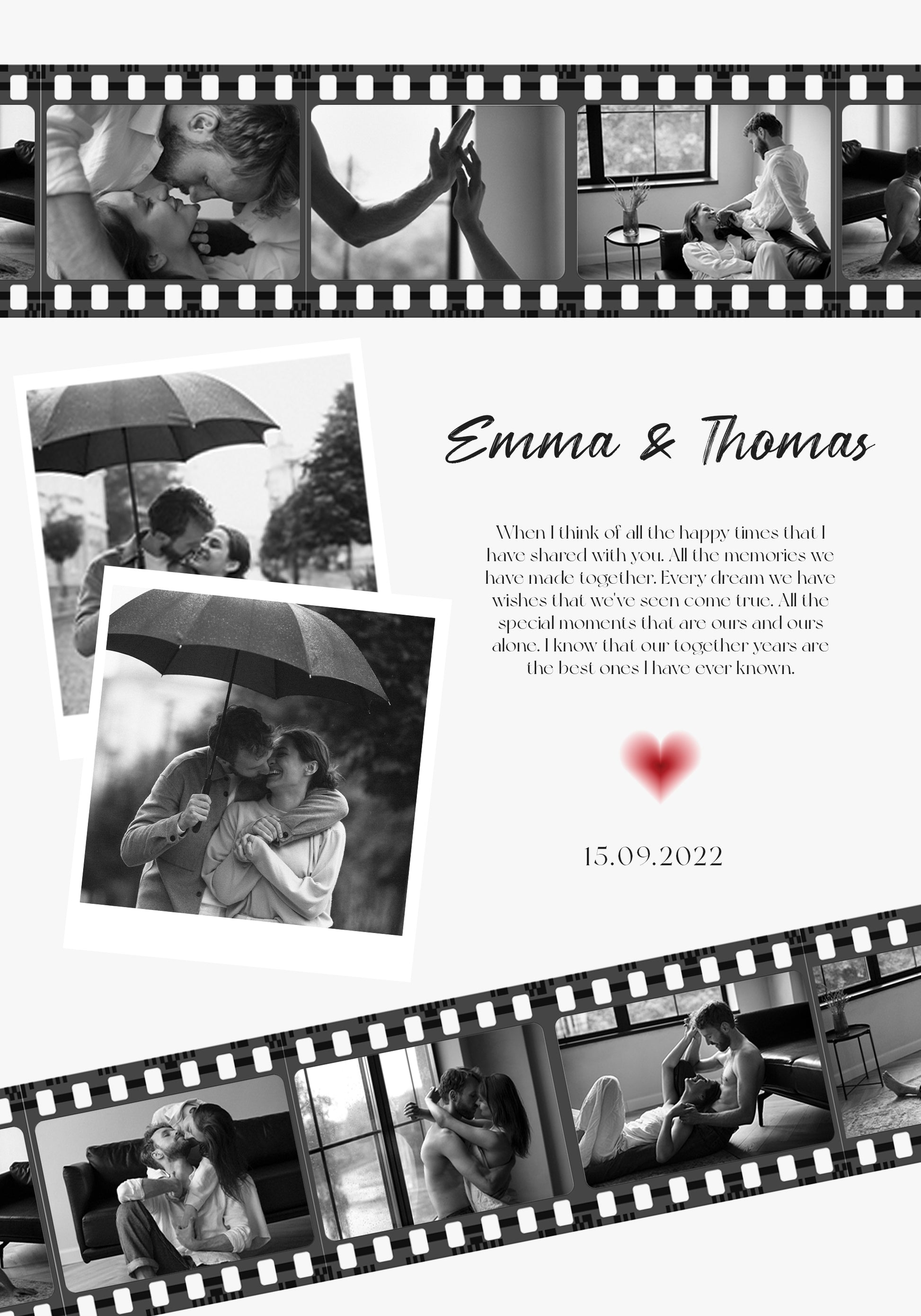 Collage de photos de films d'anniversaire Poster