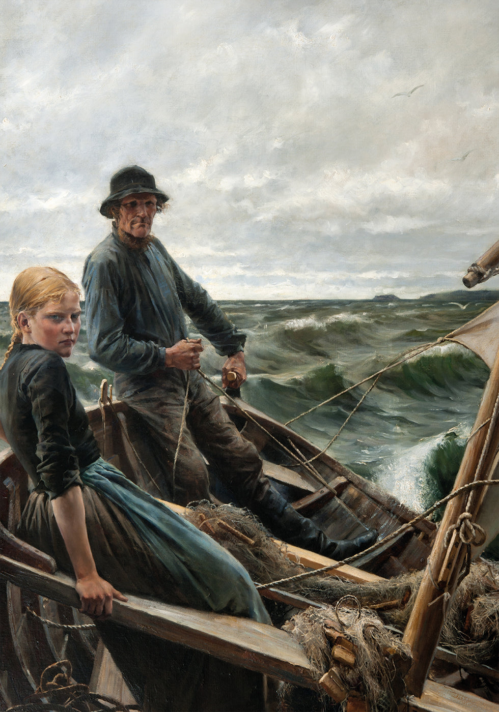 At Sea By Albert Edelfelt Plakat - Posterbox.dk