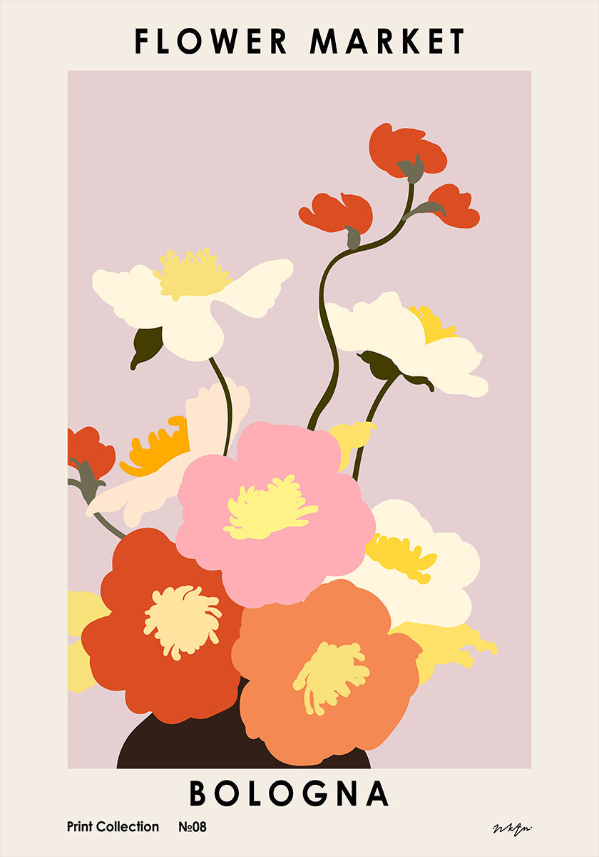 Marché aux fleurs. Bologna Poster