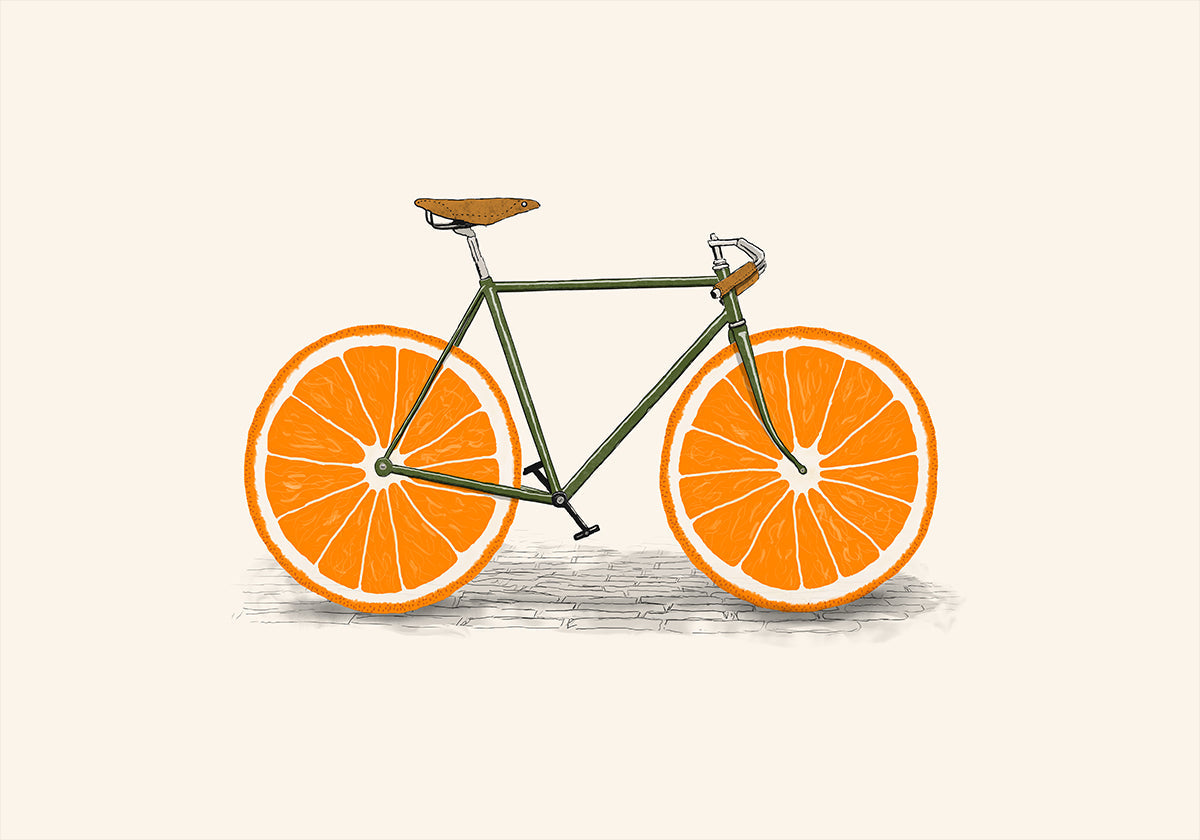Roues orange Poster
