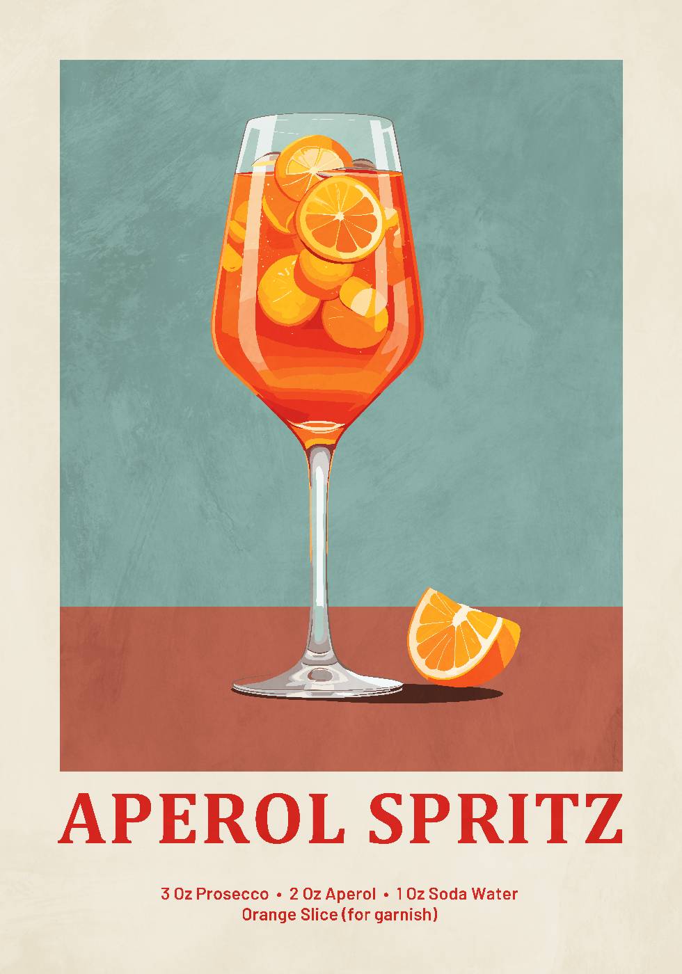 Affiche de recette d'Aperol Spritz