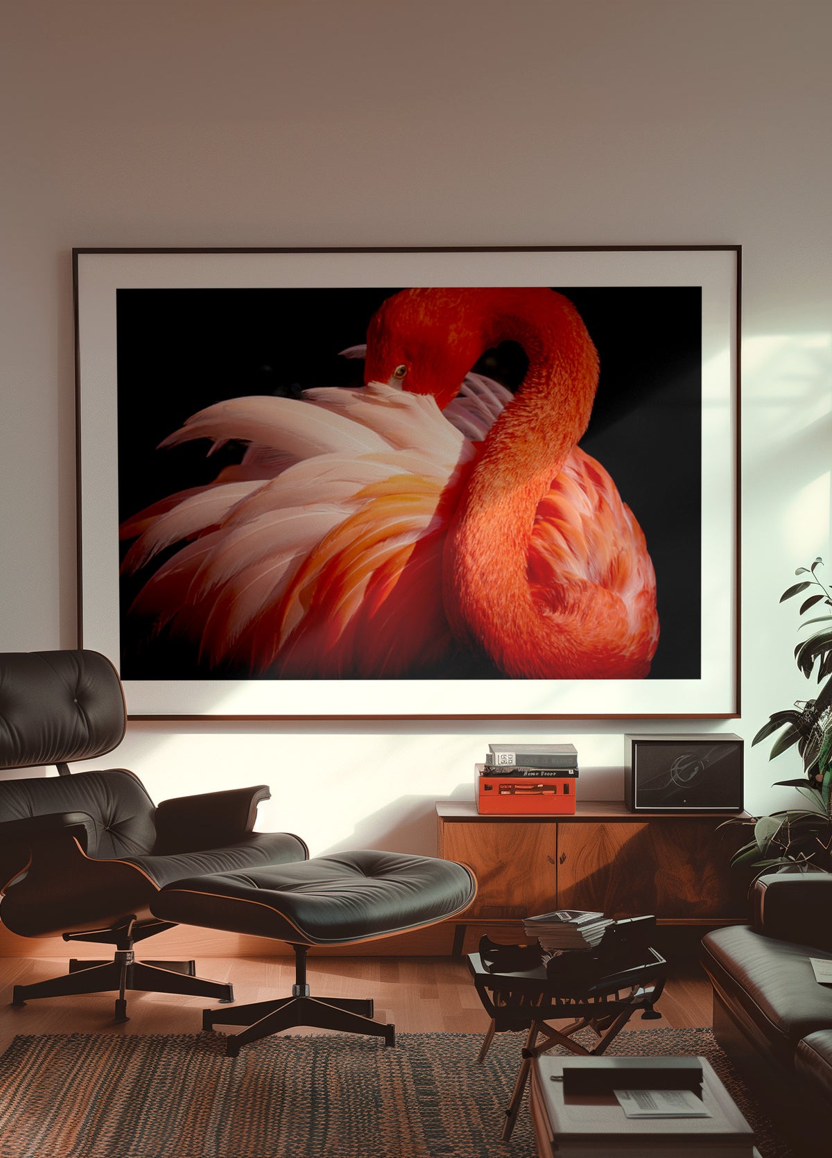 Flamant rose élégant