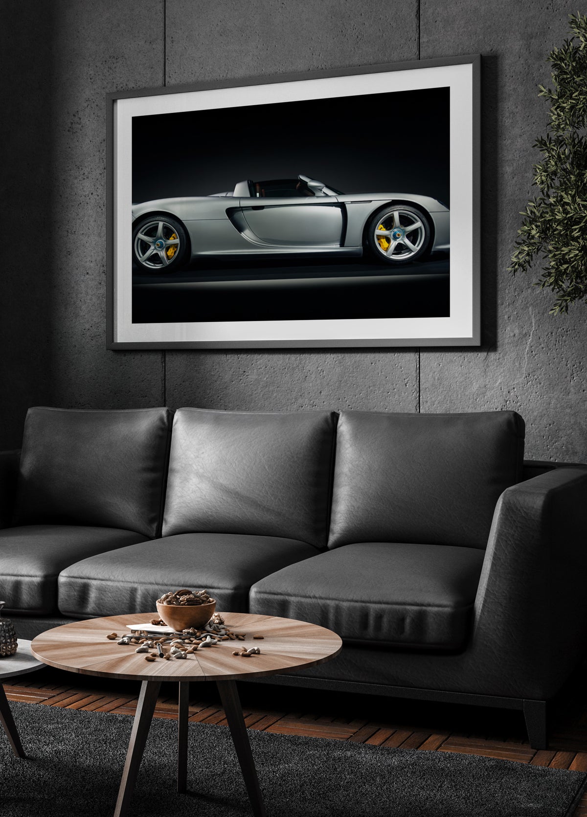 Supercar argentée élégante