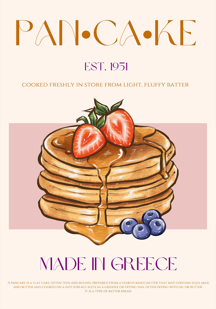 Crêpes grecques moelleuses Poster