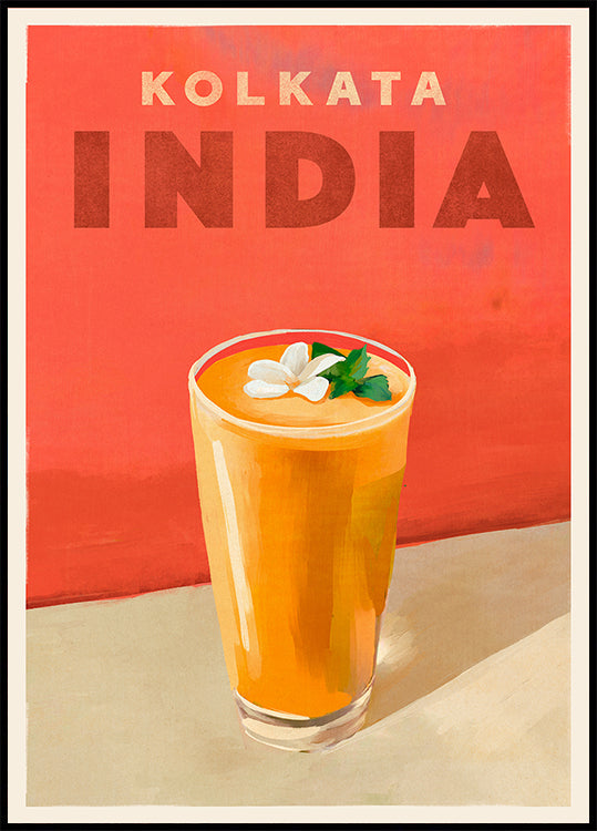 Affiche de voyage Cocktail Calcutta Inde