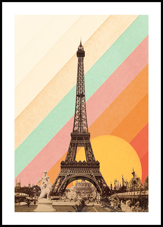 Tour Eiffel arc-en-ciel Poster