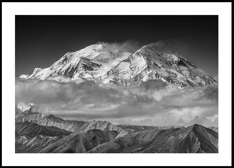 Denali depuis la ligne de crête adverse Poster