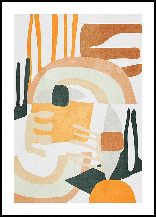 Harmonie abstraite de formes géométriques Poster