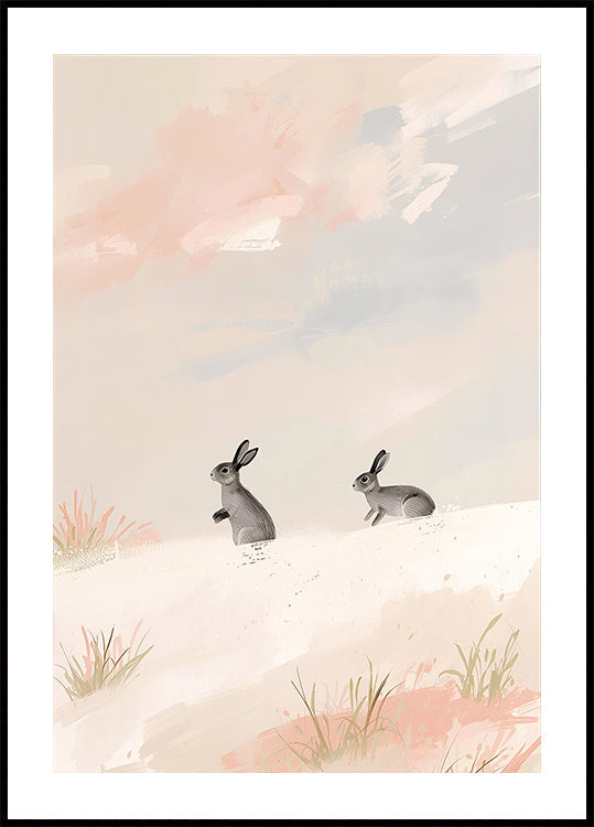 Hasen Im Schnee Poster