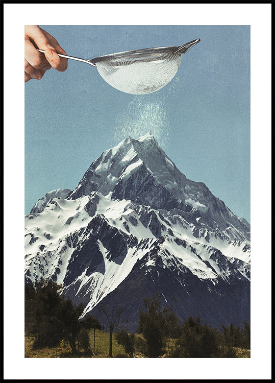 Sommet tamisé - Sucre des neiges sur le sommet de la montagne Poster