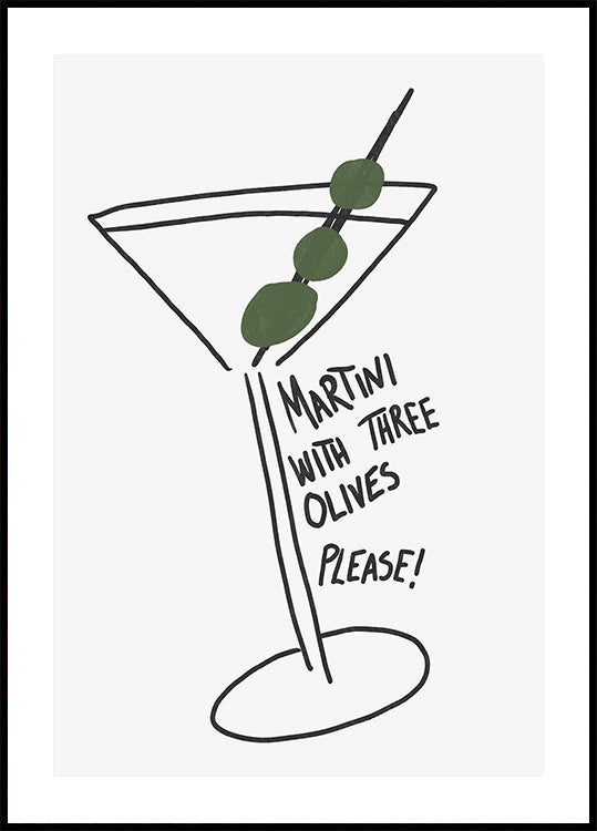 Martini Trio d'Olives Poster