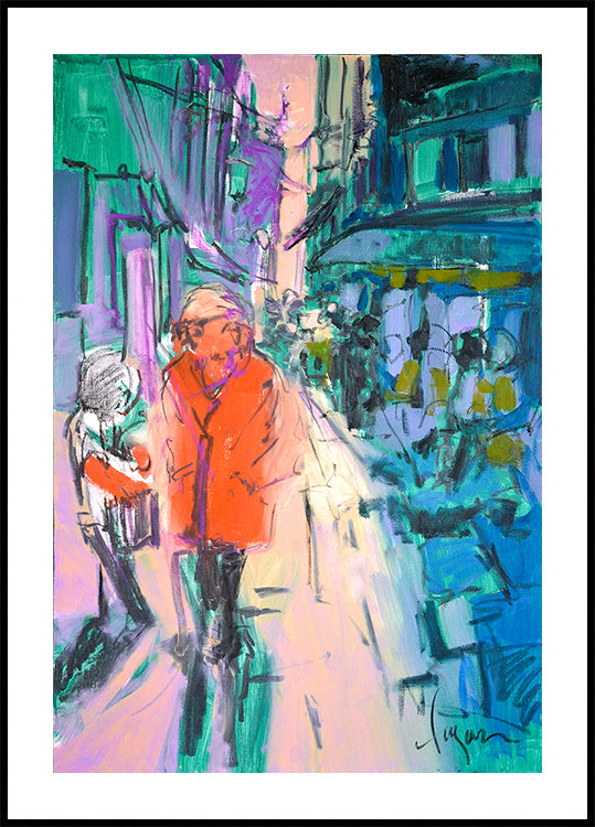 Promenade dans la rue animée