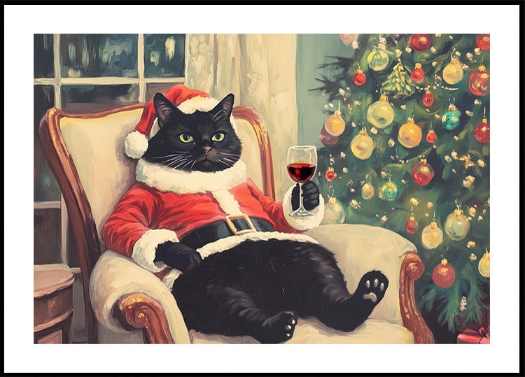 Chat effrayant de Noël Poster
