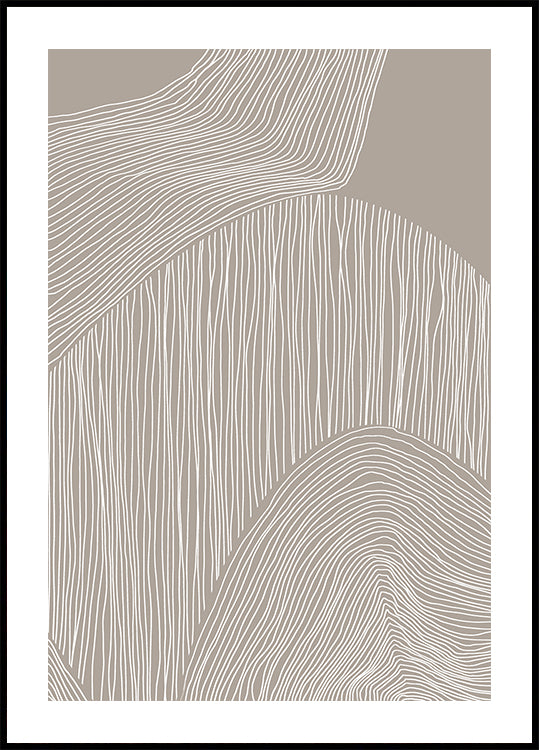 Lignes organiques abstraites Poster