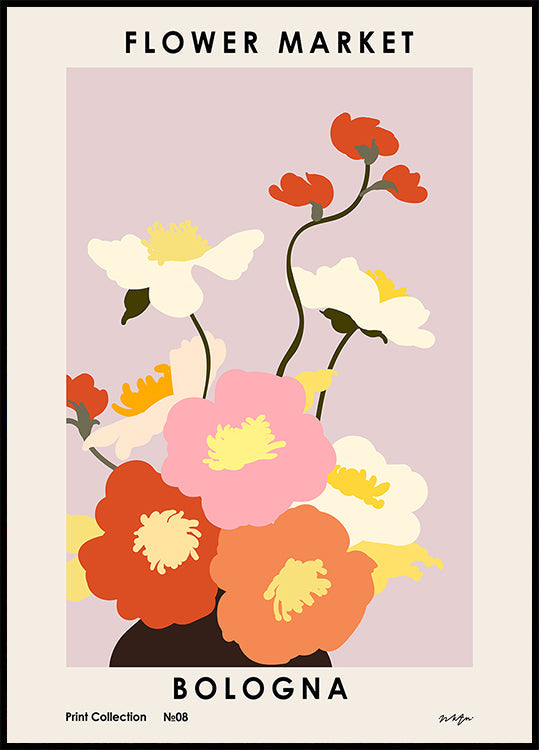 Marché aux fleurs. Bologna Poster