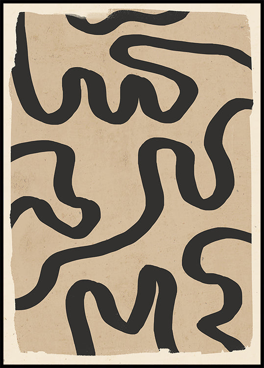 Dessin au trait abstrait 173 Poster