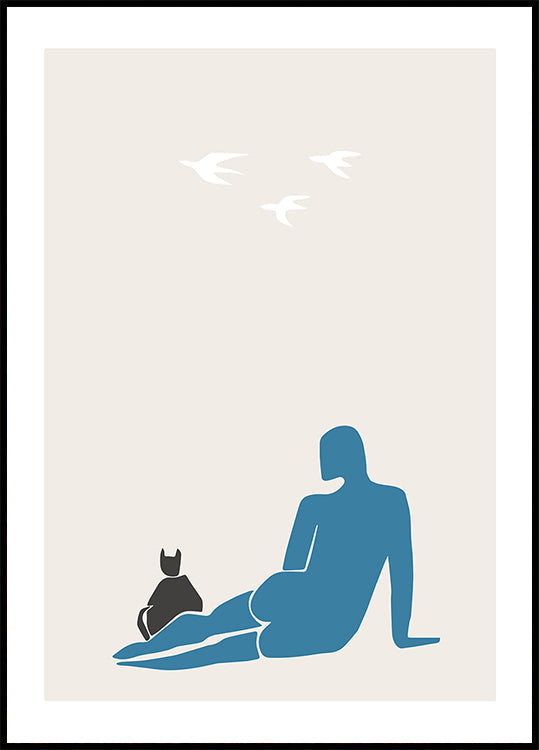 Femme et chat