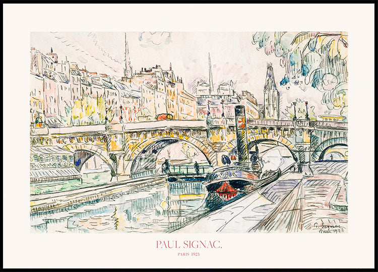 Remorqueur au Pont Neuf, Paris 1923 Poster