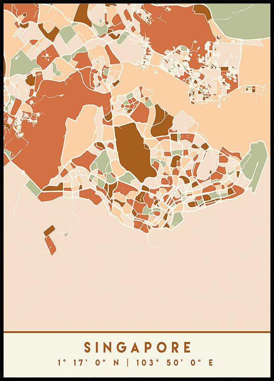 Cartes noires tons de terre 81 Poster