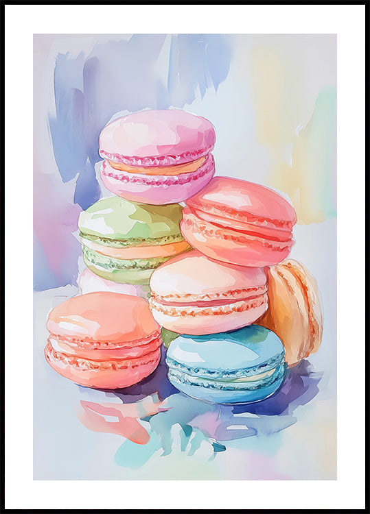 Macarons colorés