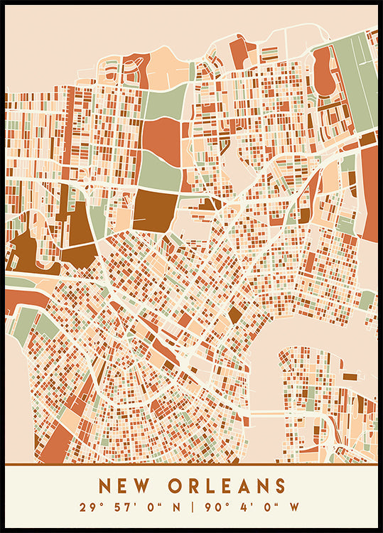 Cartes noires tons de terre 60 Poster