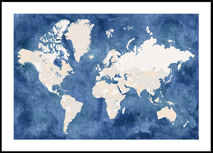 Carte du monde d'Hudson (NOUVEAU)