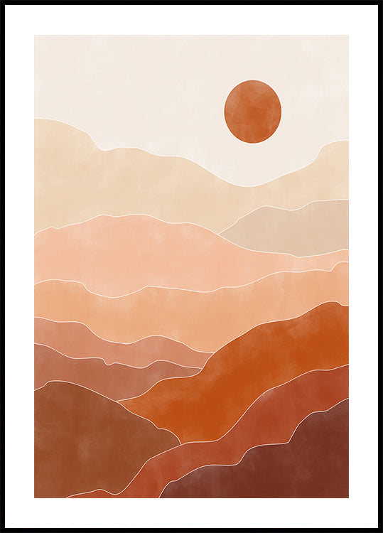 Lever du soleil dans le désert