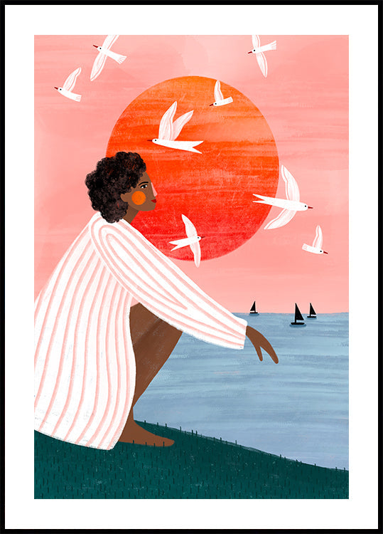 Coucher de soleil par moi-même Poster