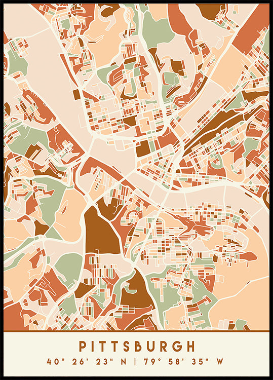 Cartes noires tons de terre 67 Poster