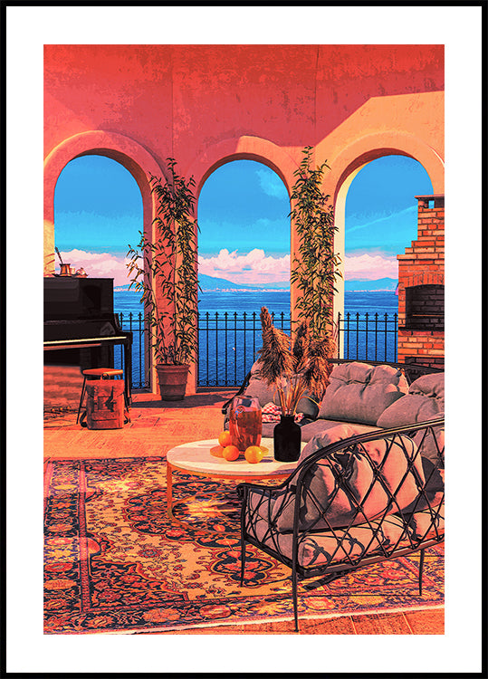 Terrasse avec piano