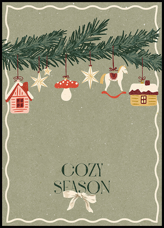 Jouets sur le sapin de Noël Poster