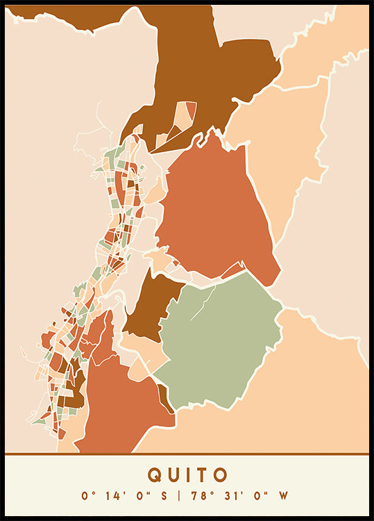 Cartes noires tons de terre 70 Poster