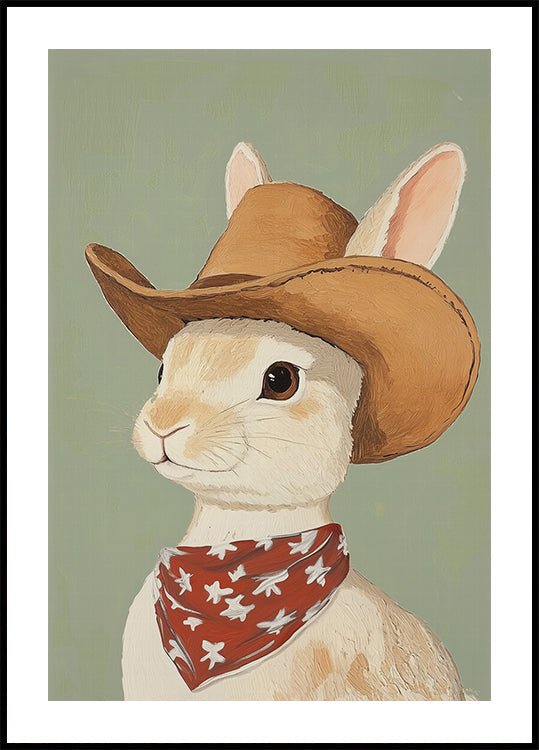 Lapin de cowboy Poster