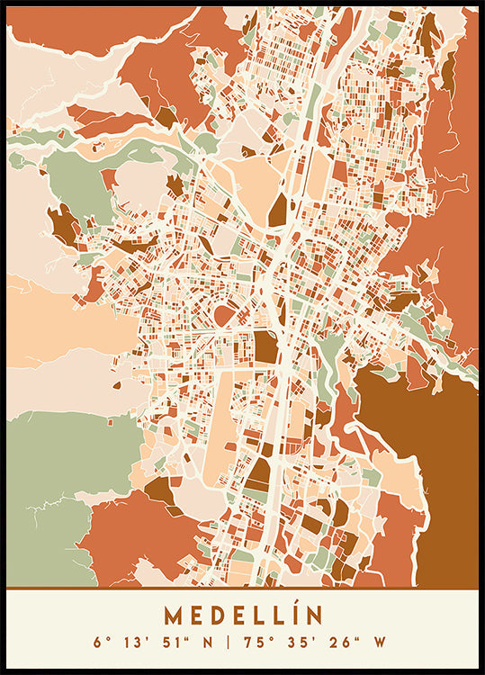 Cartes noires tons de terre 49 Poster