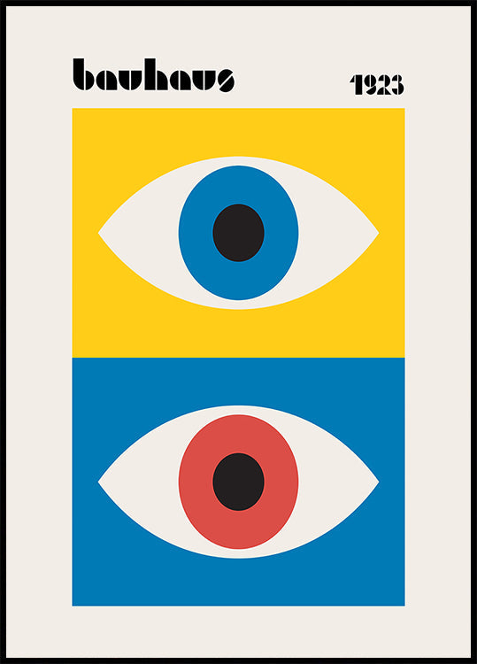 Bauhaus yeux abstrait Poster