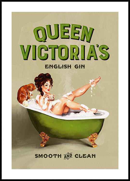 Pin-up de bain au gin anglais Queen Victoria