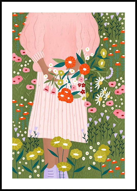 Fleurs à la main