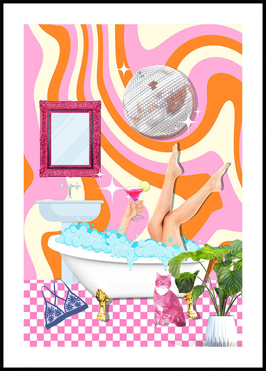 Le bonheur groovy de la baignoire