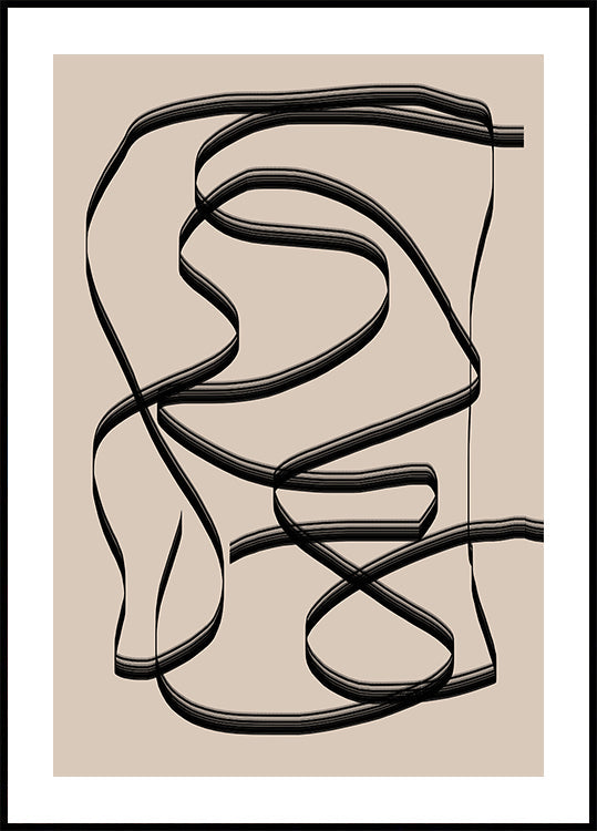 Labyrinthe de lignes fluides