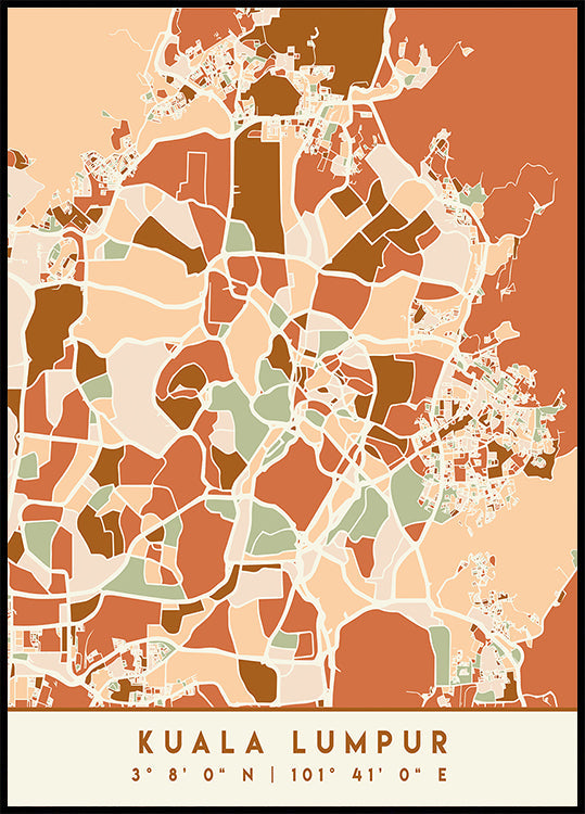 Cartes noires tons de terre 37 Poster